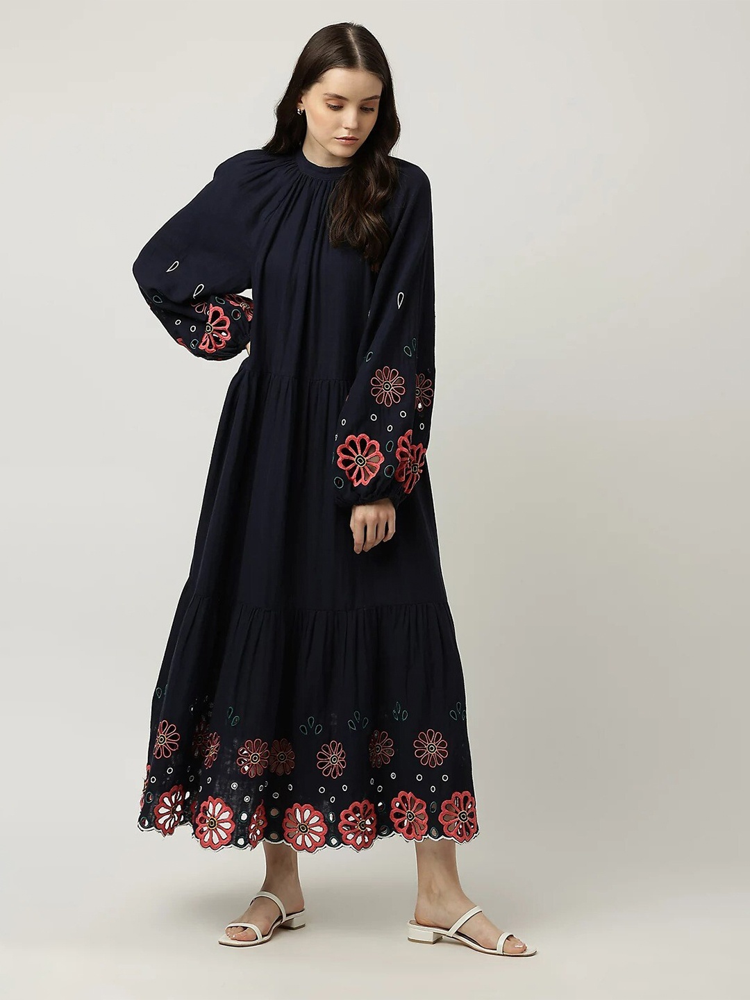 

Marks & Spencer Navy Blue Floral Maxi Maxi Dress