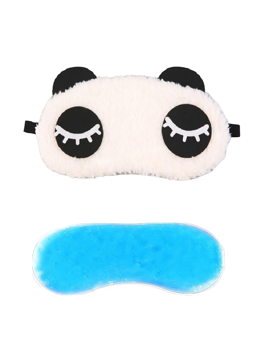 

JENNA Panda Eyelash Cute Sleeping Eye Mask With Gel, White