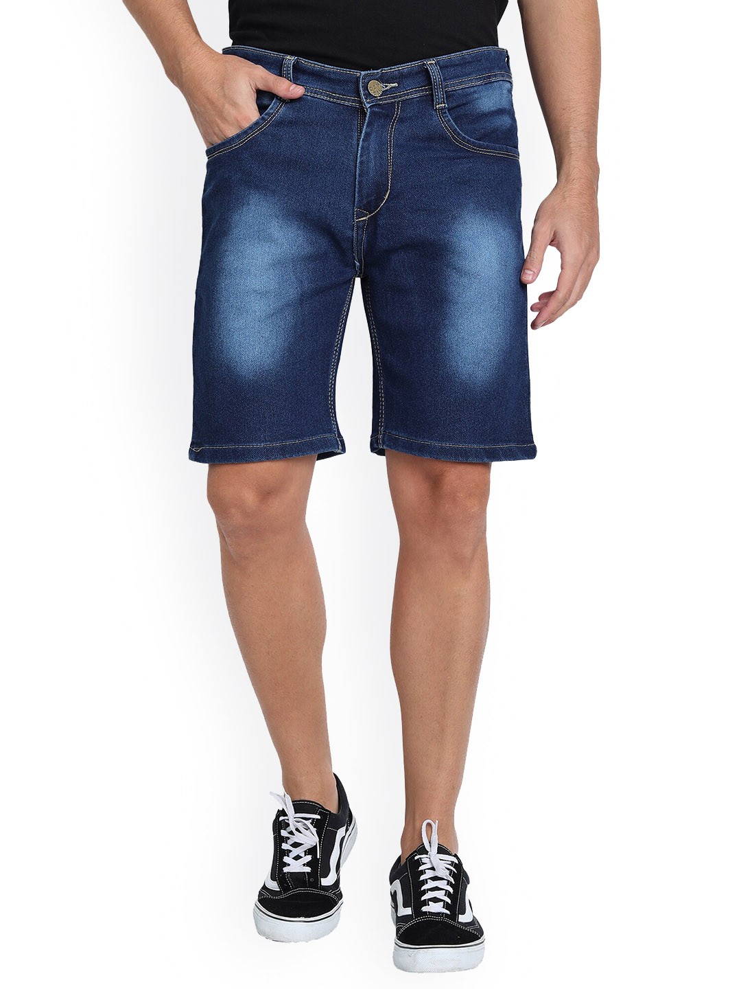 

Wicked Stitch Men Blue Washed Denim Shorts