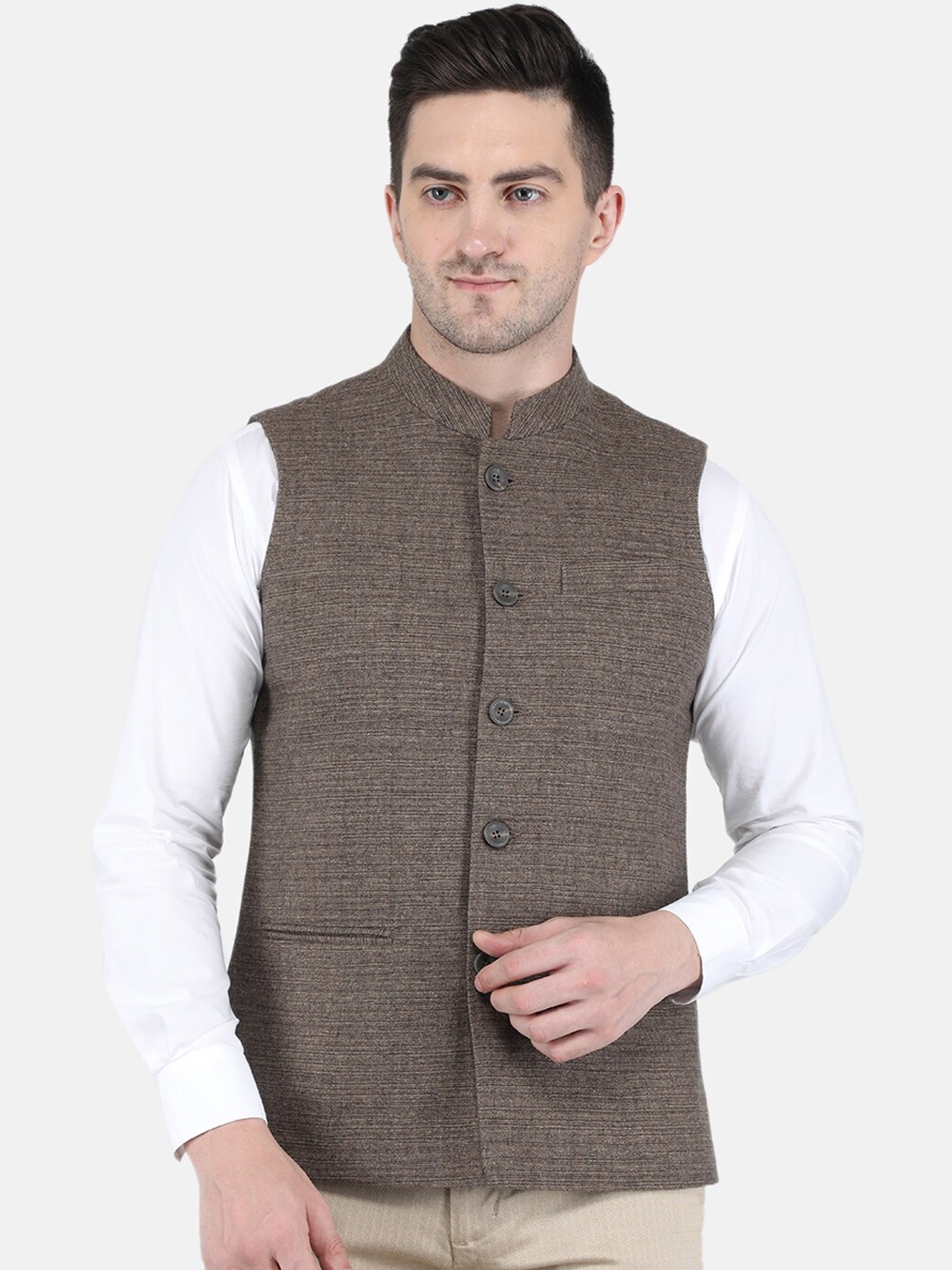 

Monte Carlo Men Brown Nehru Jackets