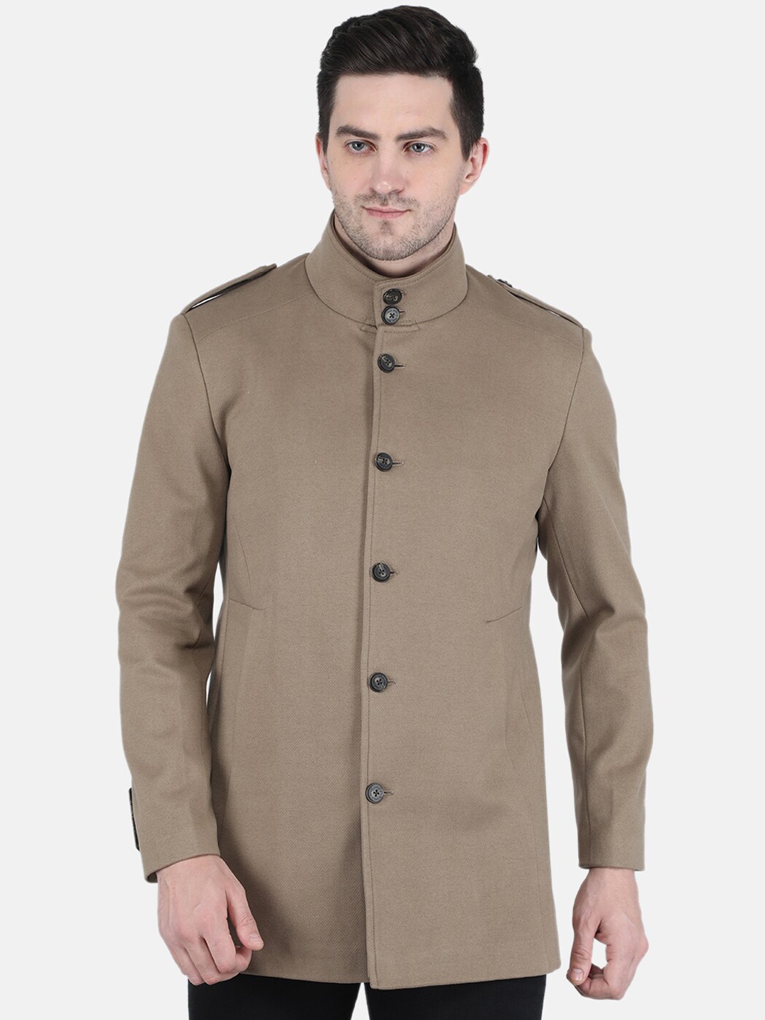 

Monte Carlo Men Khaki-Coloured Pea Coats