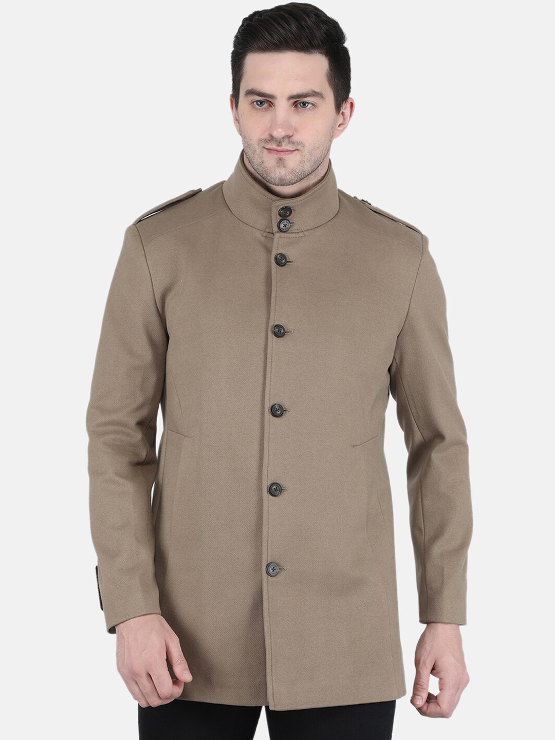

Monte Carlo Men Khaki-Coloured Pea Coats