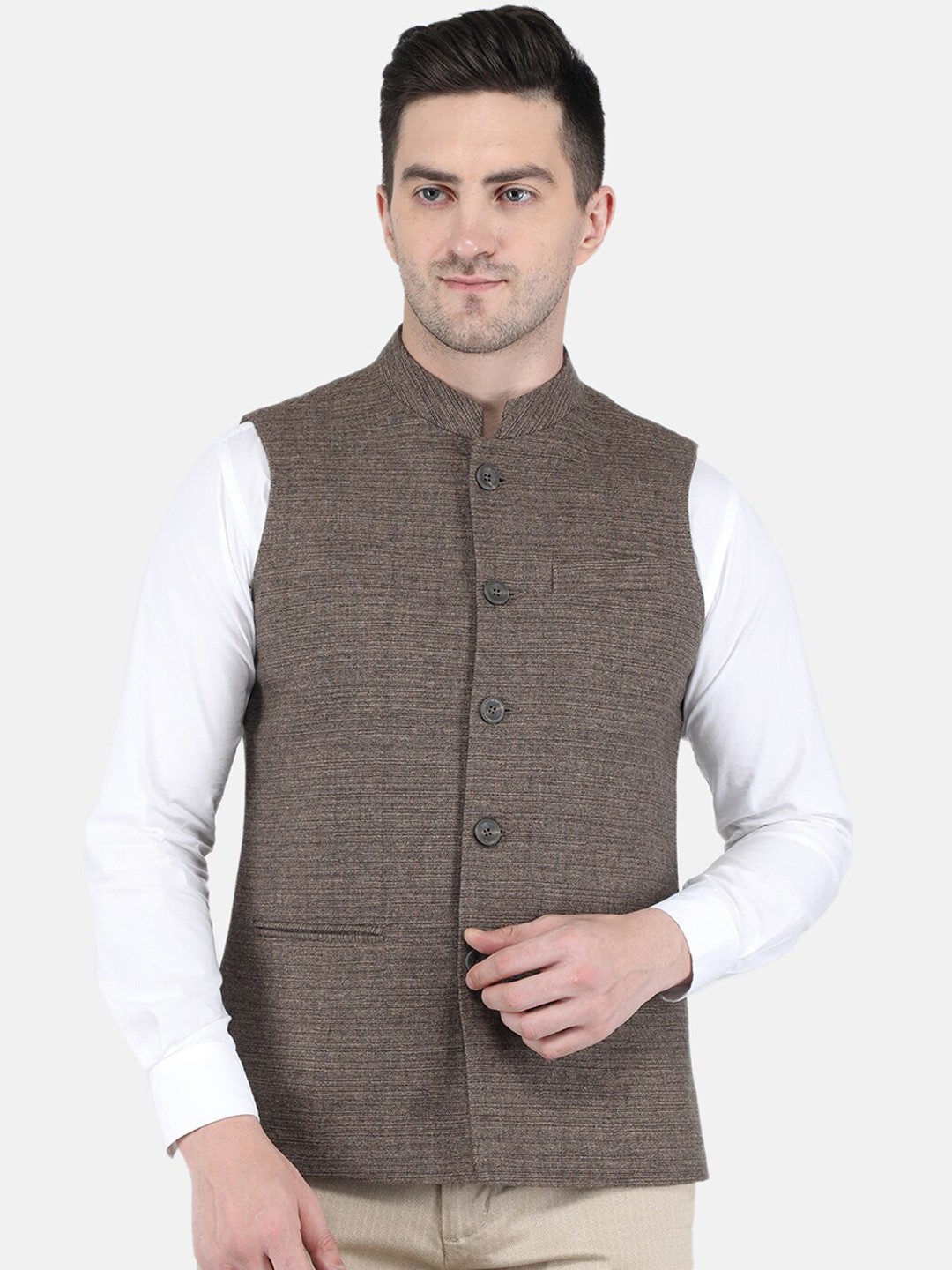 

Monte Carlo Men Brown Nehru Jackets
