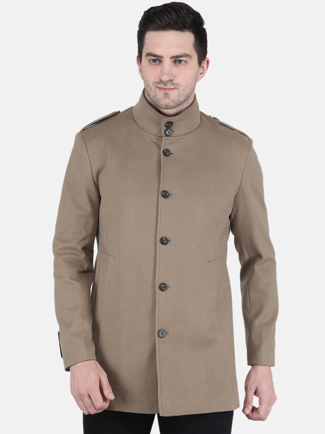 

Monte Carlo Men Khaki-Coloured Pea Coats