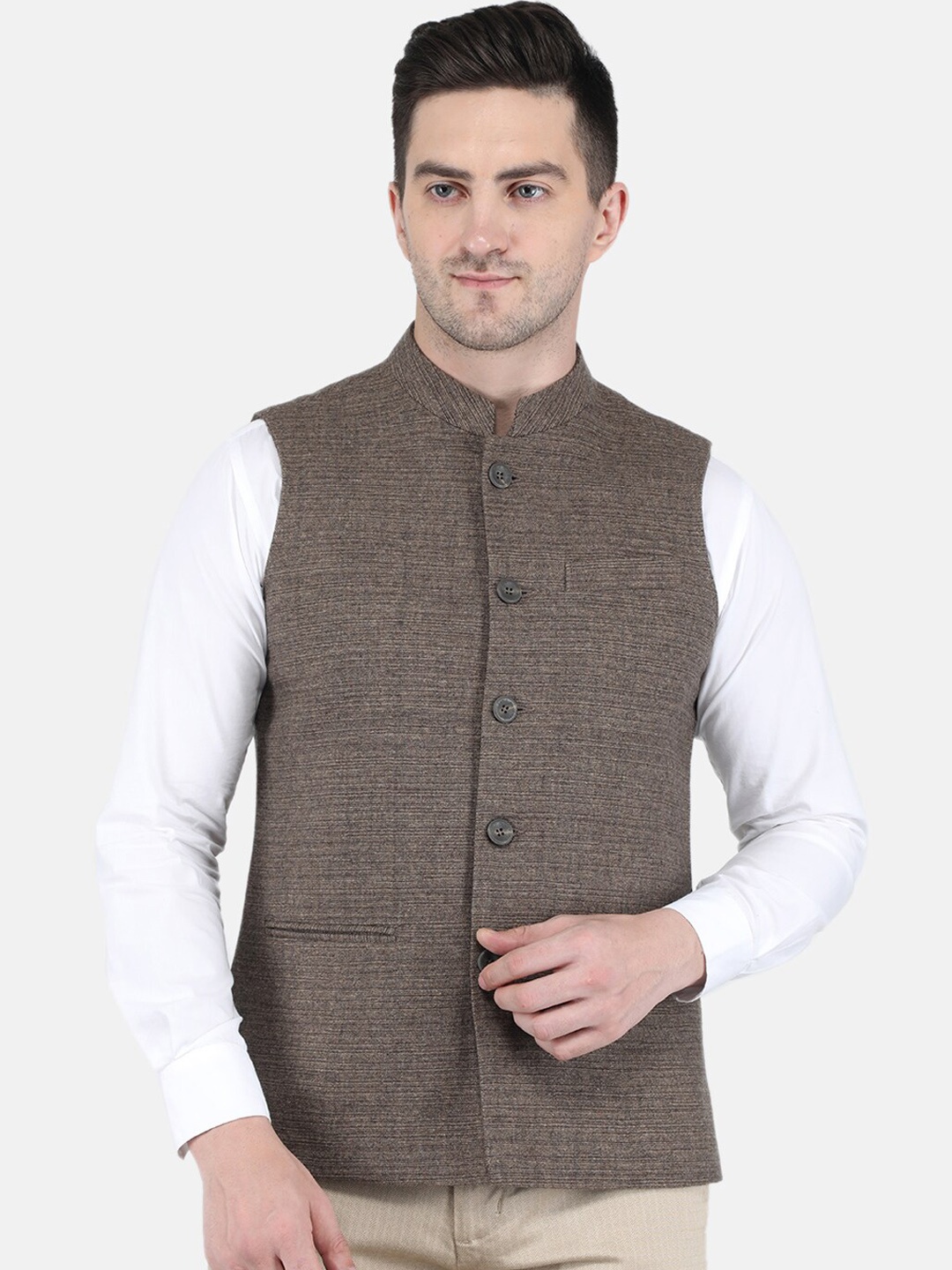 

Monte Carlo Men Brown Nehru Jackets