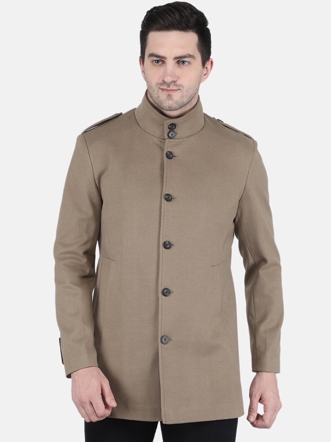 

Monte Carlo Men Khaki-Coloured Pea Coats