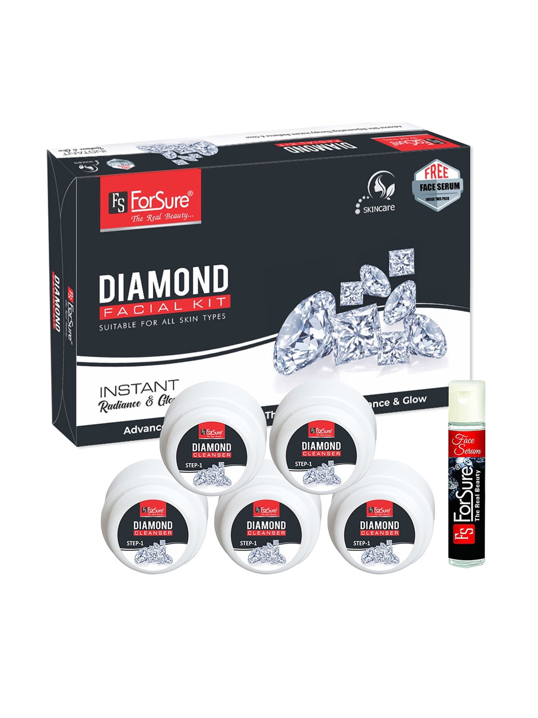 

ForSure Diamond Facial Skin Care Set for Anti Aging Skin Kit 80 gm, White