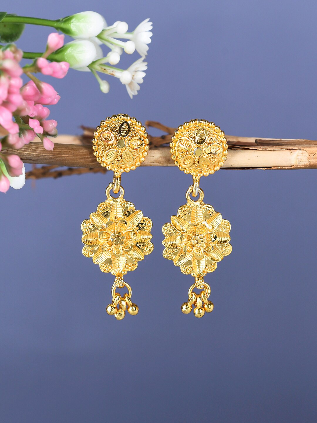 

Voylla Gold-Plated Classic Drop Earrings