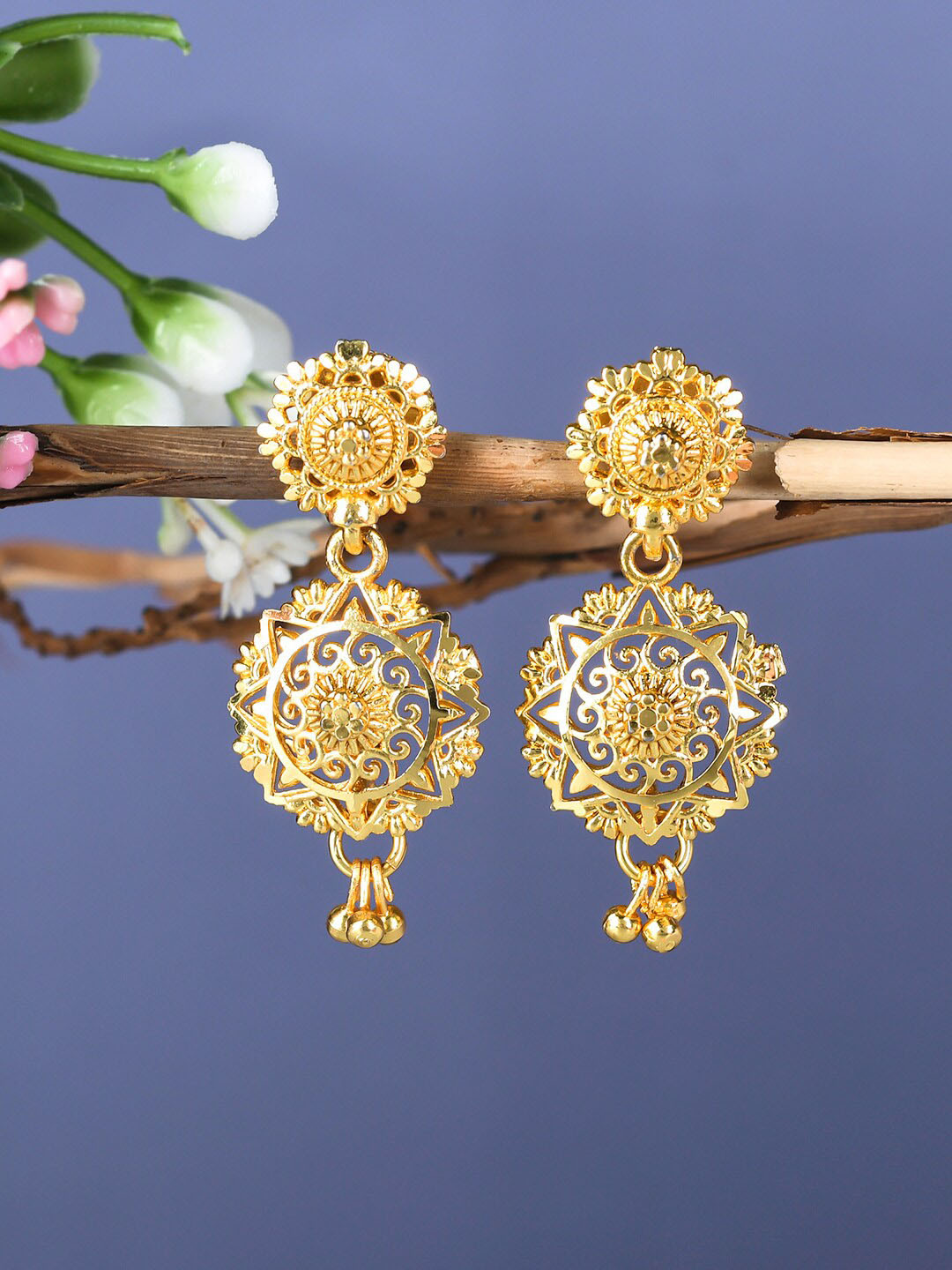 

Voylla Gold-Plated Classic Drop Earrings