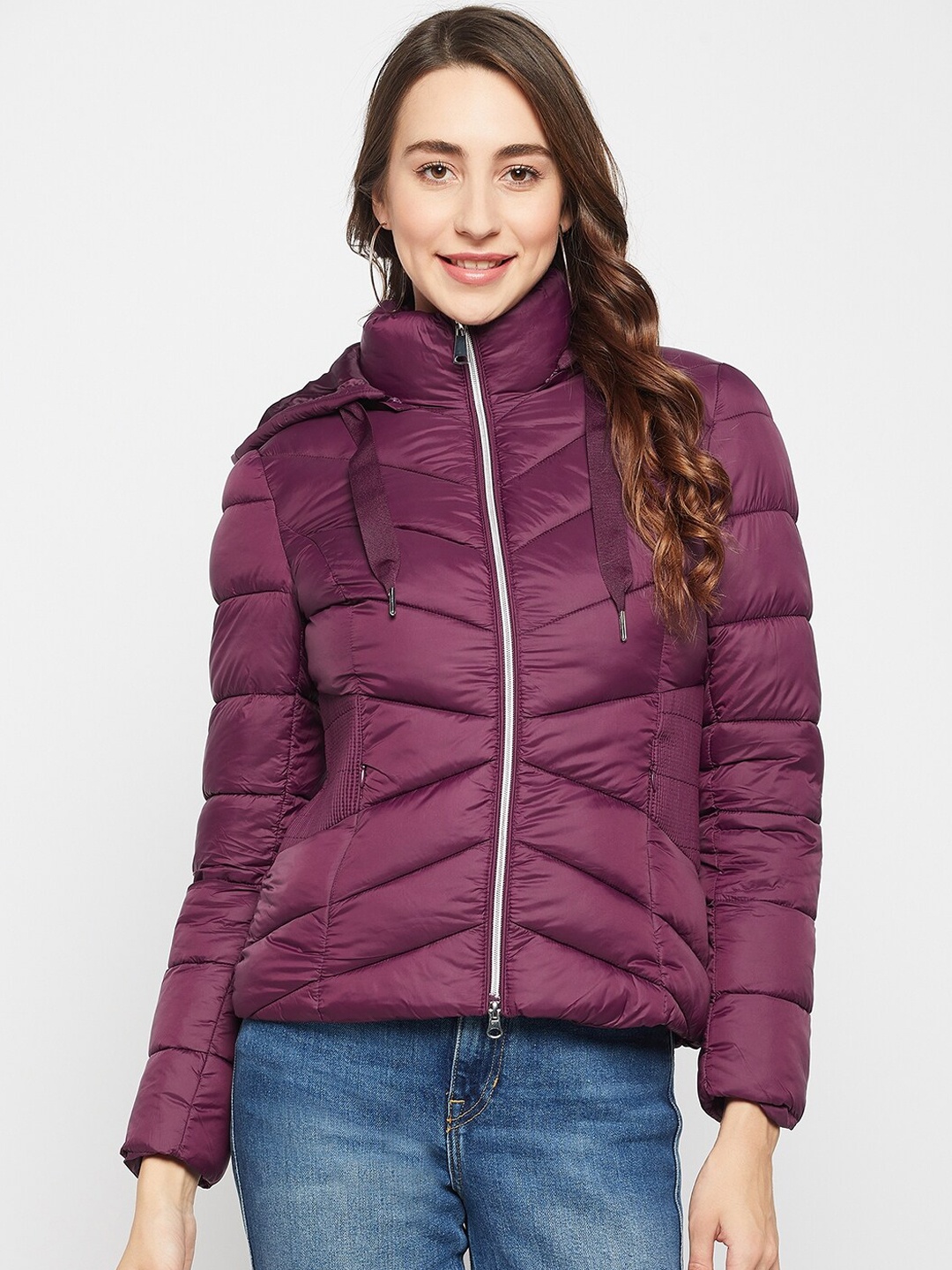 

Madame Women Purple Puffer Jacket