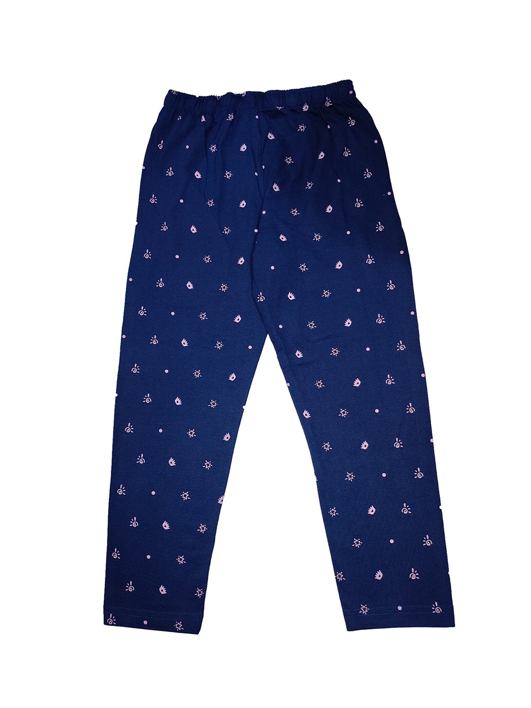 

PROTEENS Girls Navy Blue Printed Cotton Track Pant