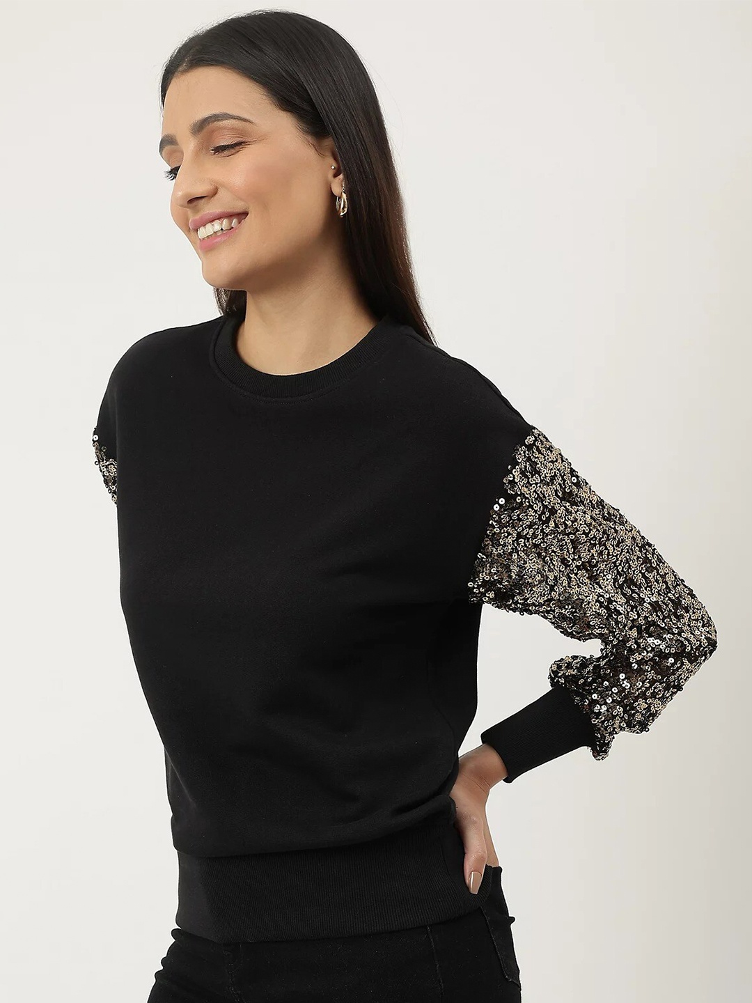 

Marks & Spencer Cotton Pullover Sweatshirt, Black