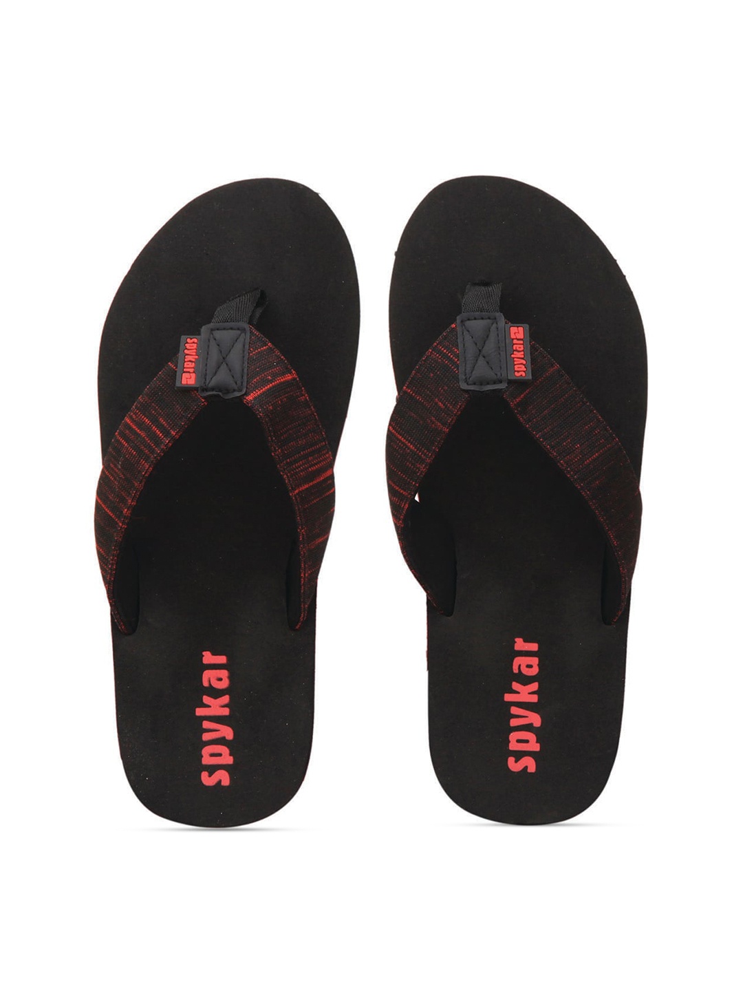 

SPYKAR Men Black & Red Printed Rubber Thong Flip-Flops