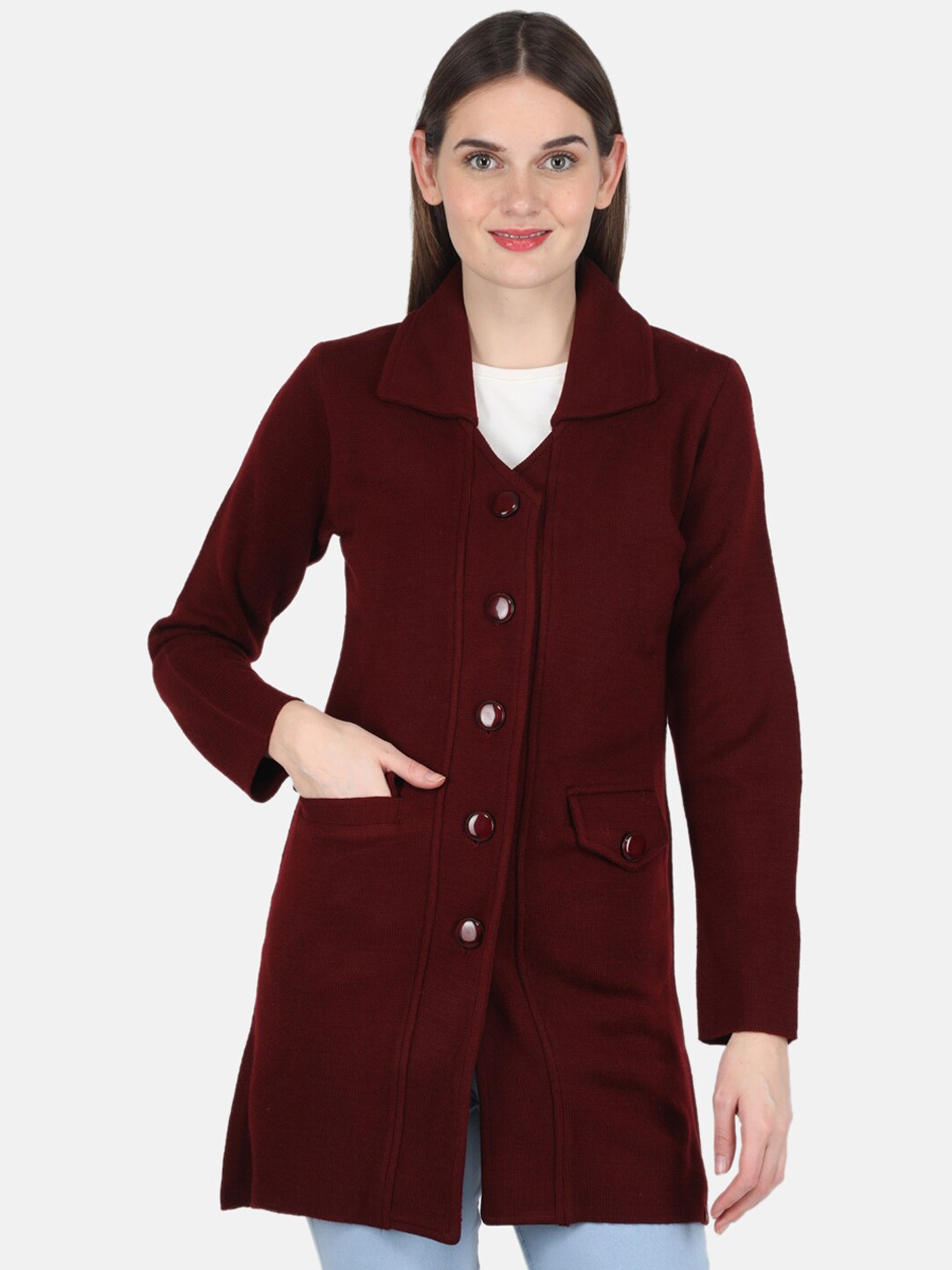 

Monte Carlo Women Maroon Trench Coat