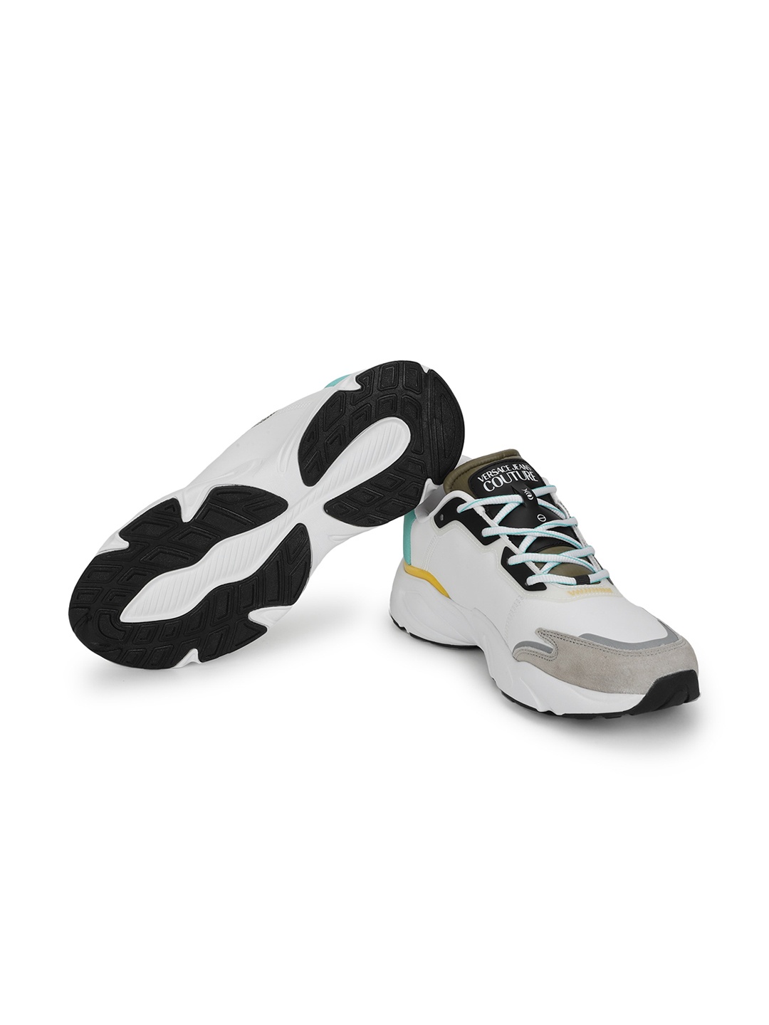 

Versace Jeans Couture Men White Colourblocked Sneakers