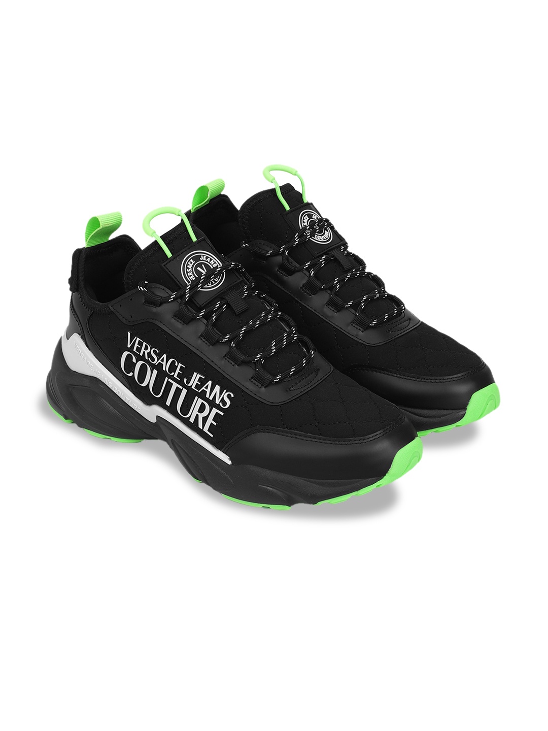 

Versace Jeans Couture Men Black Printed Sneakers