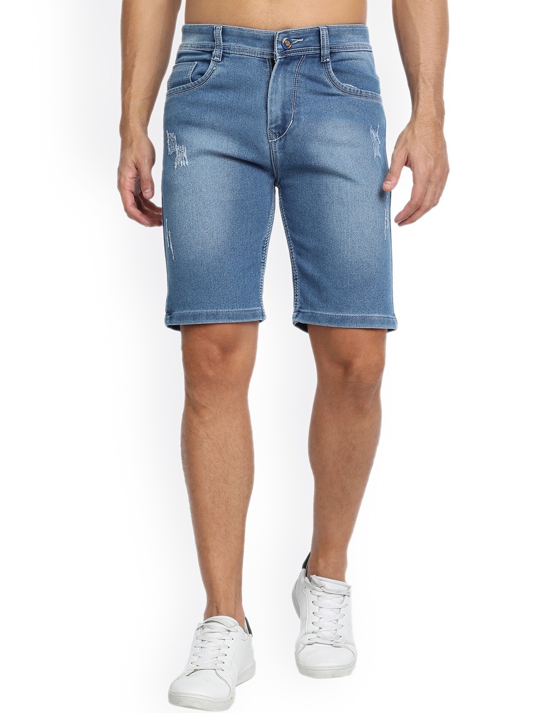 

Wicked Stitch Men Blue Slim Fit Denim Shorts