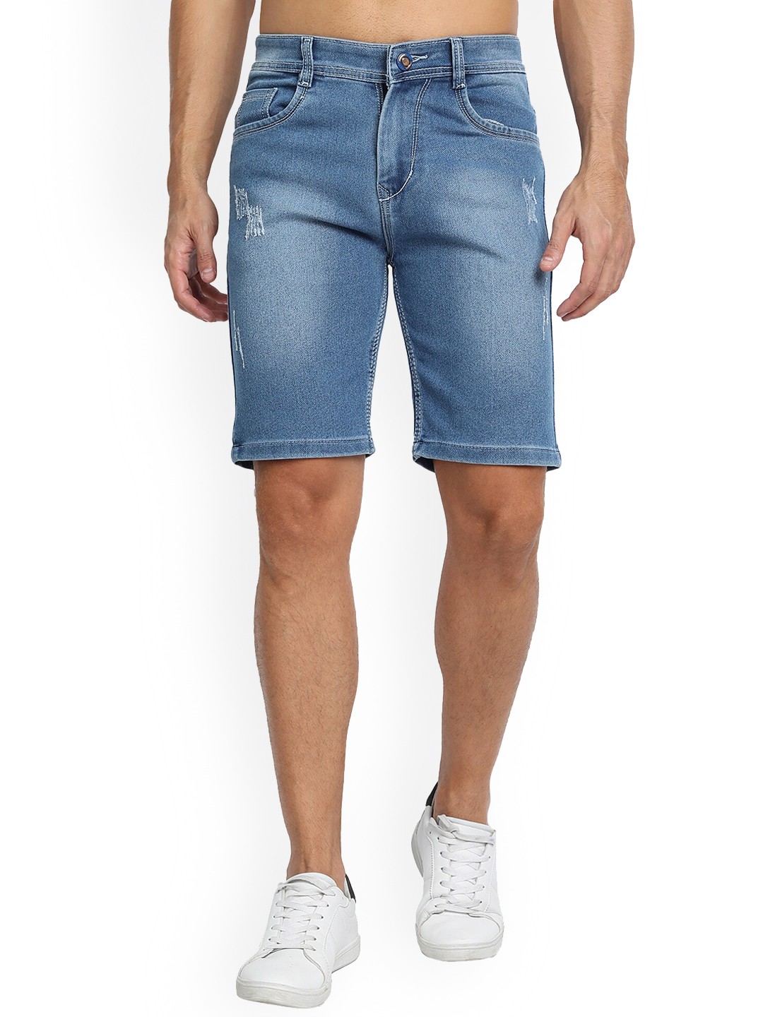 

Wicked Stitch Men Blue Slim Fit Denim Shorts