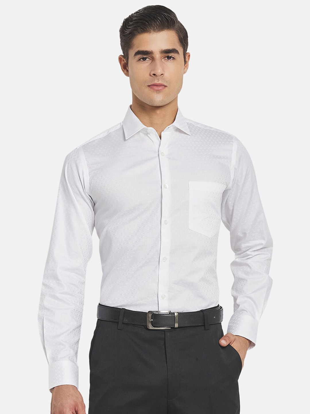 

Monte Carlo Men White Cotton Formal Shirt