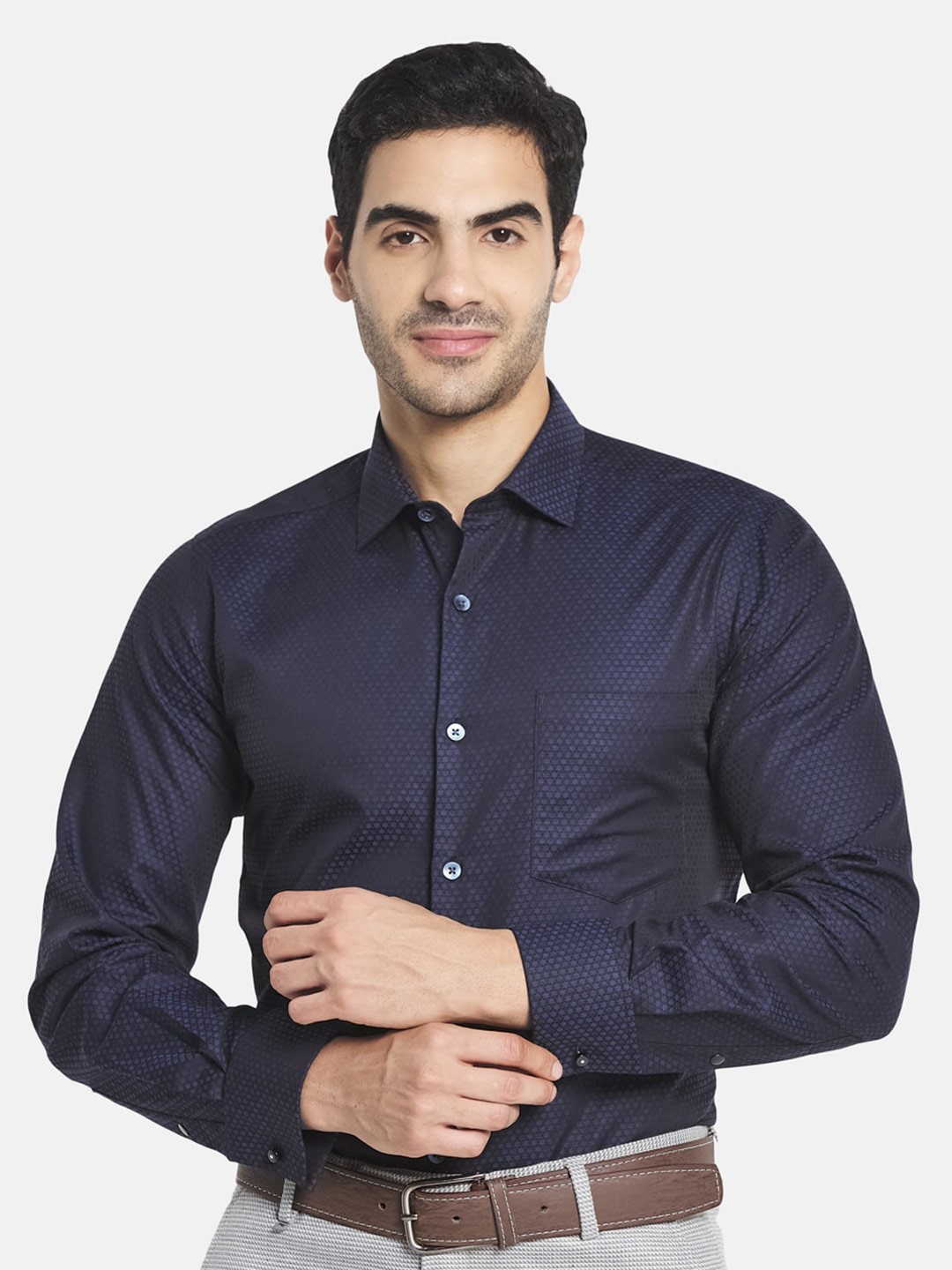 

Monte Carlo Men Casual Cotton Shirt, Blue
