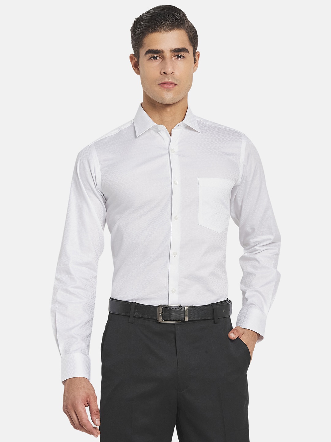 

Monte Carlo Men White Cotton Formal Shirt