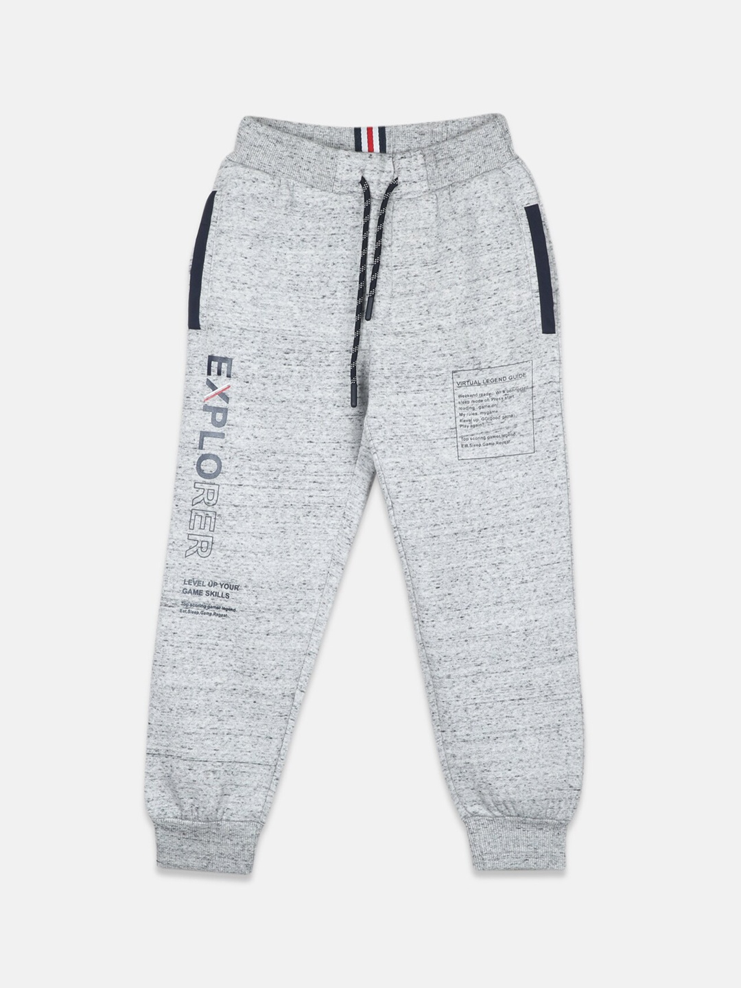 

Monte Carlo Boys Grey Typography Printed Joggers