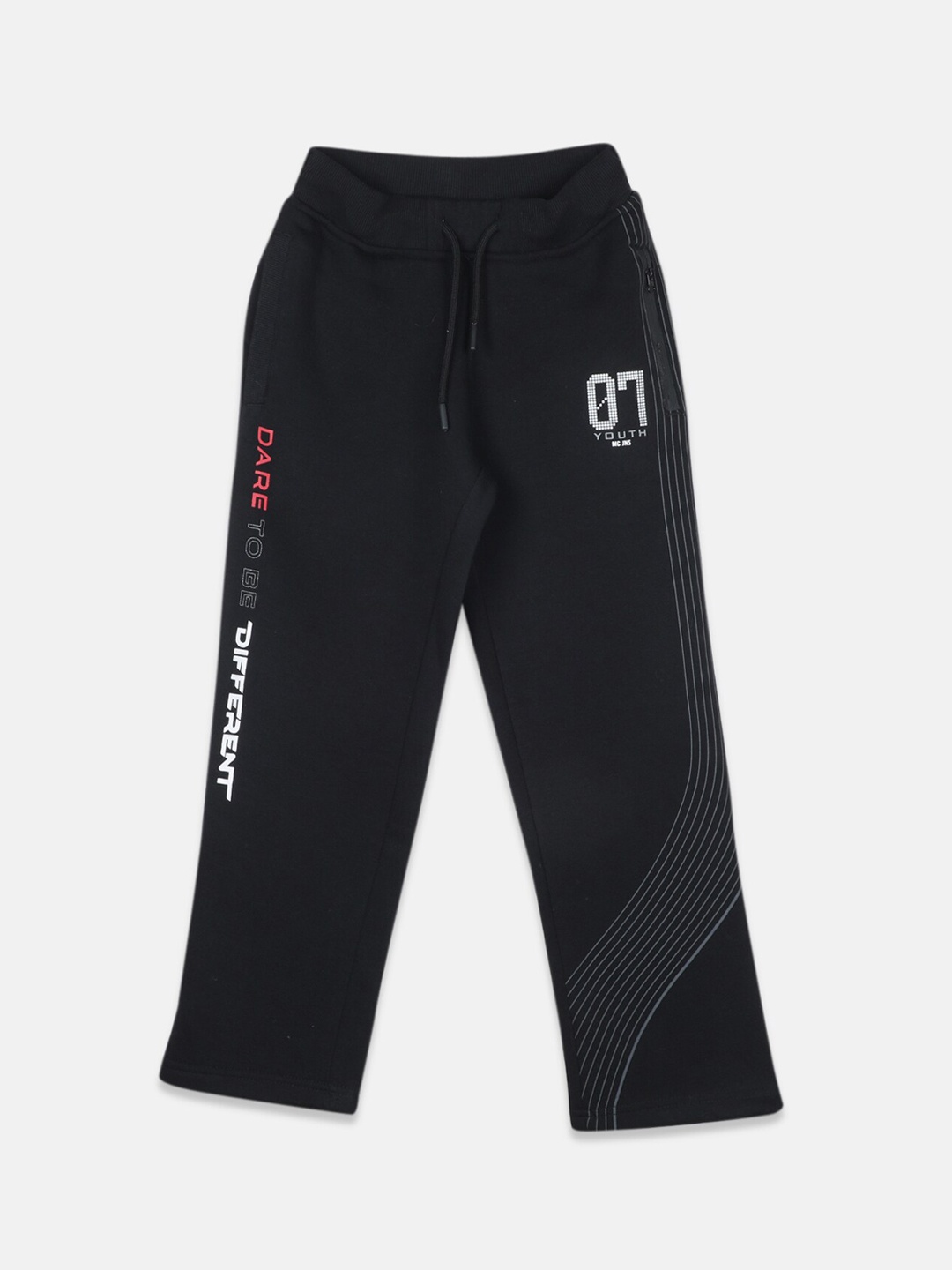 

Monte Carlo Boys Black Typography Printed Track Pants