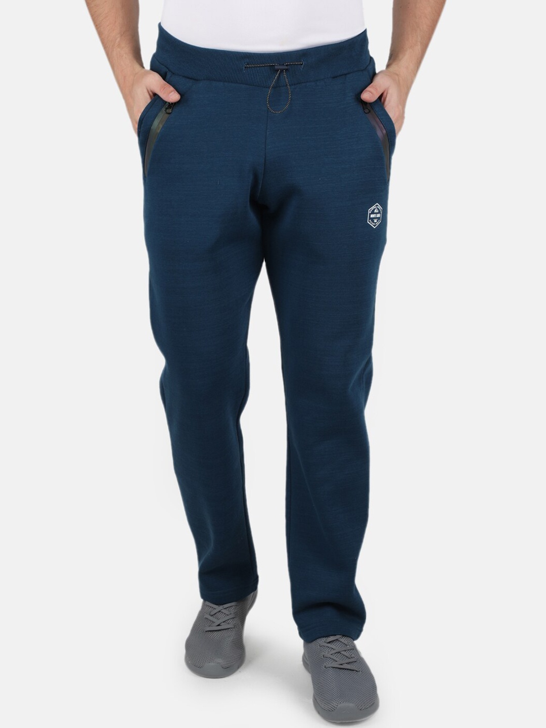 

Monte Carlo Men Teal Regular-Fit Cotton Track Pants