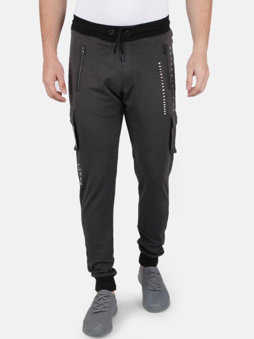 

Monte Carlo Men Grey Printed Cotton Joggers