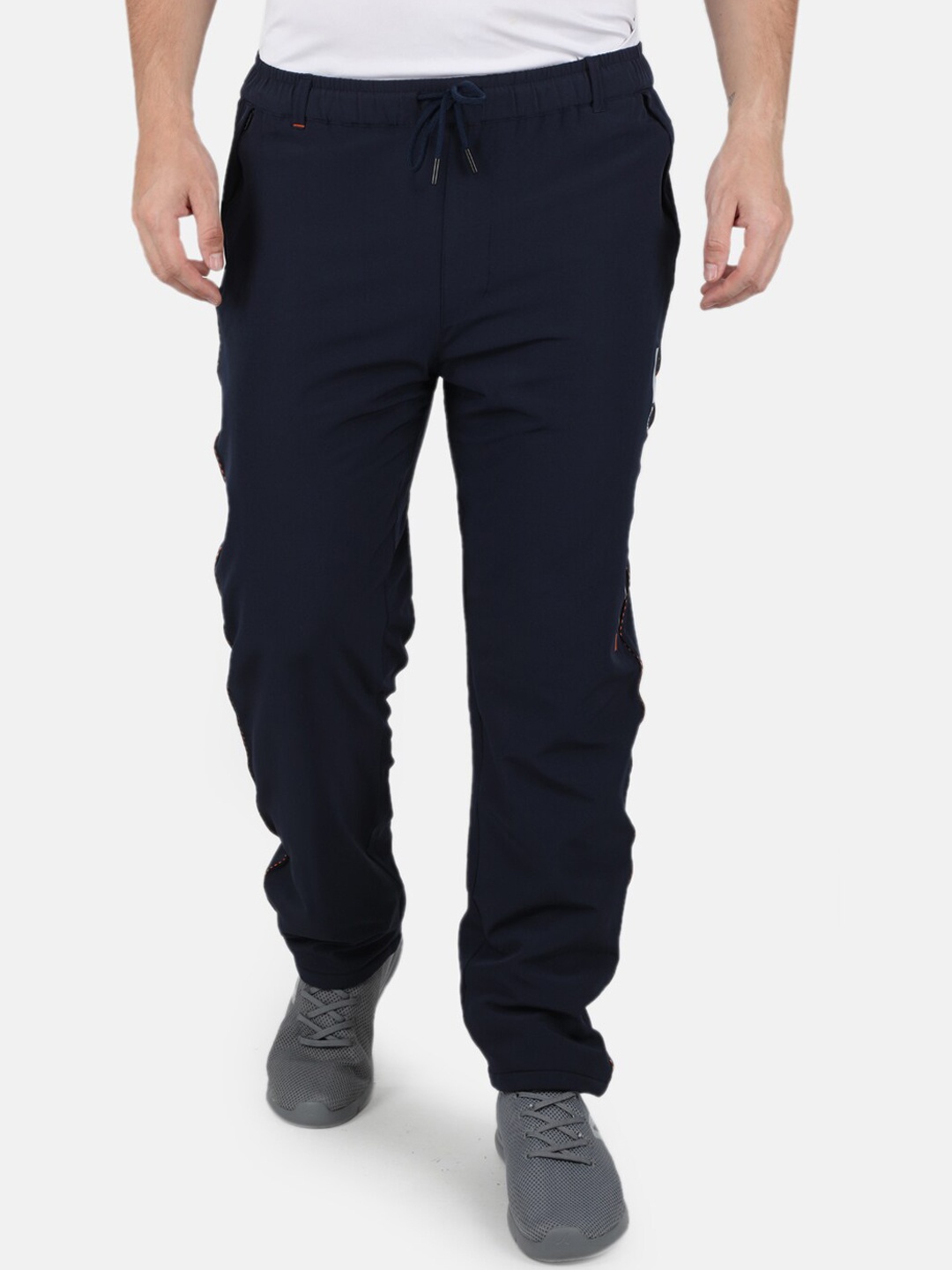 

Monte Carlo Men Navy Blue Slim-Fit Track Pants