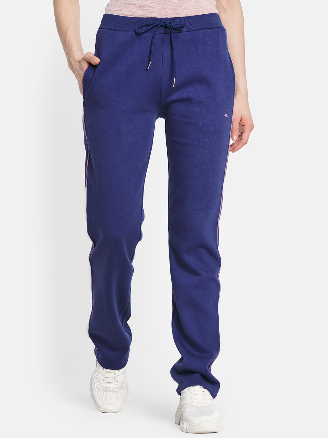 

Monte Carlo Women Blue Solid Cotton Track Pants