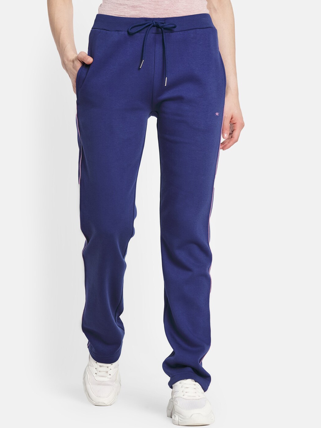 

Monte Carlo Women Plus Size Blue Cotton Track Pants