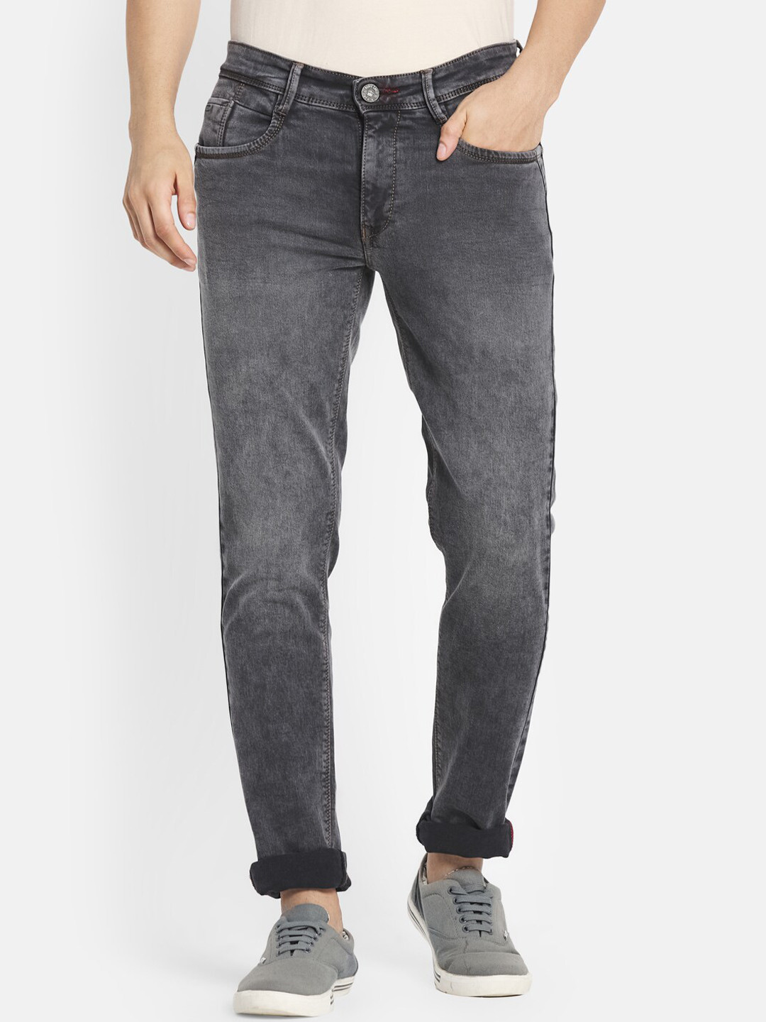 

Monte Carlo Men Black Skinny Fit Heavy Fade Jeans
