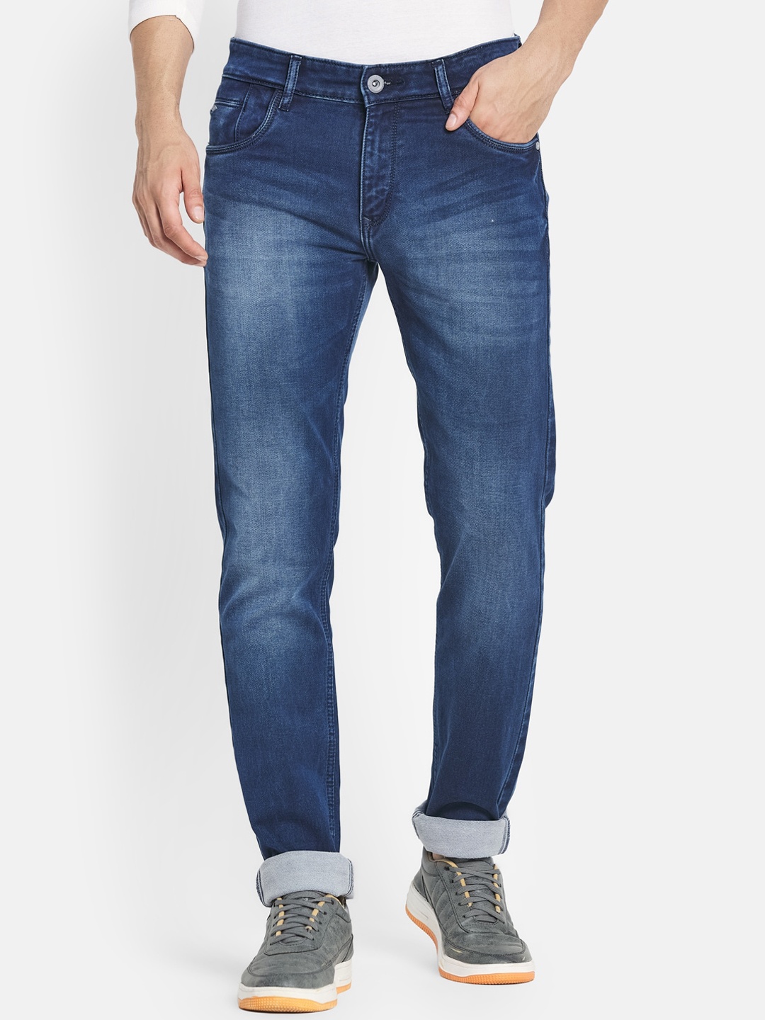 

Monte Carlo Men Blue Skinny Fit Heavy Fade Jeans
