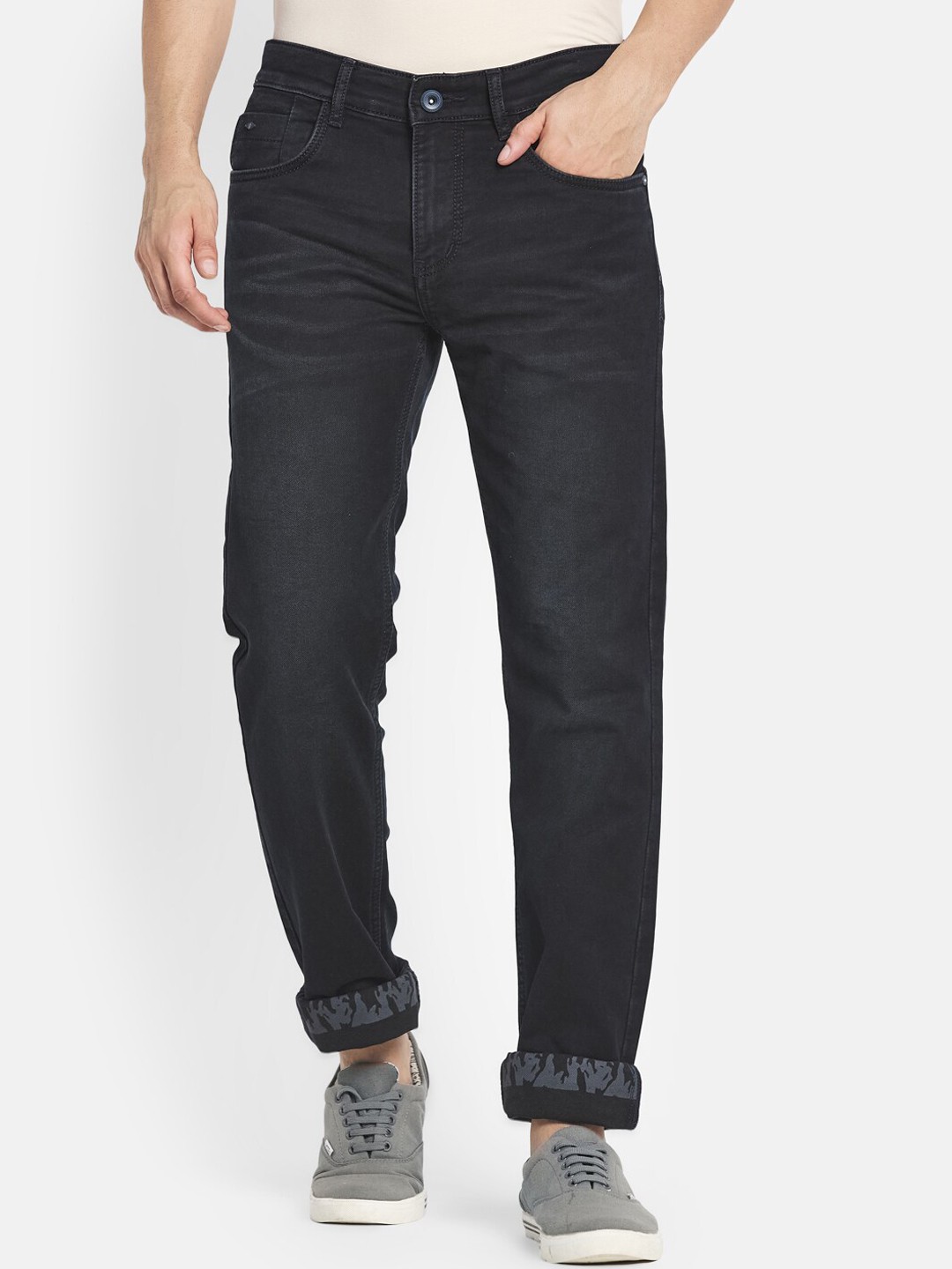 

Monte Carlo Men Olive Green Slim Fit Cotton Jeans