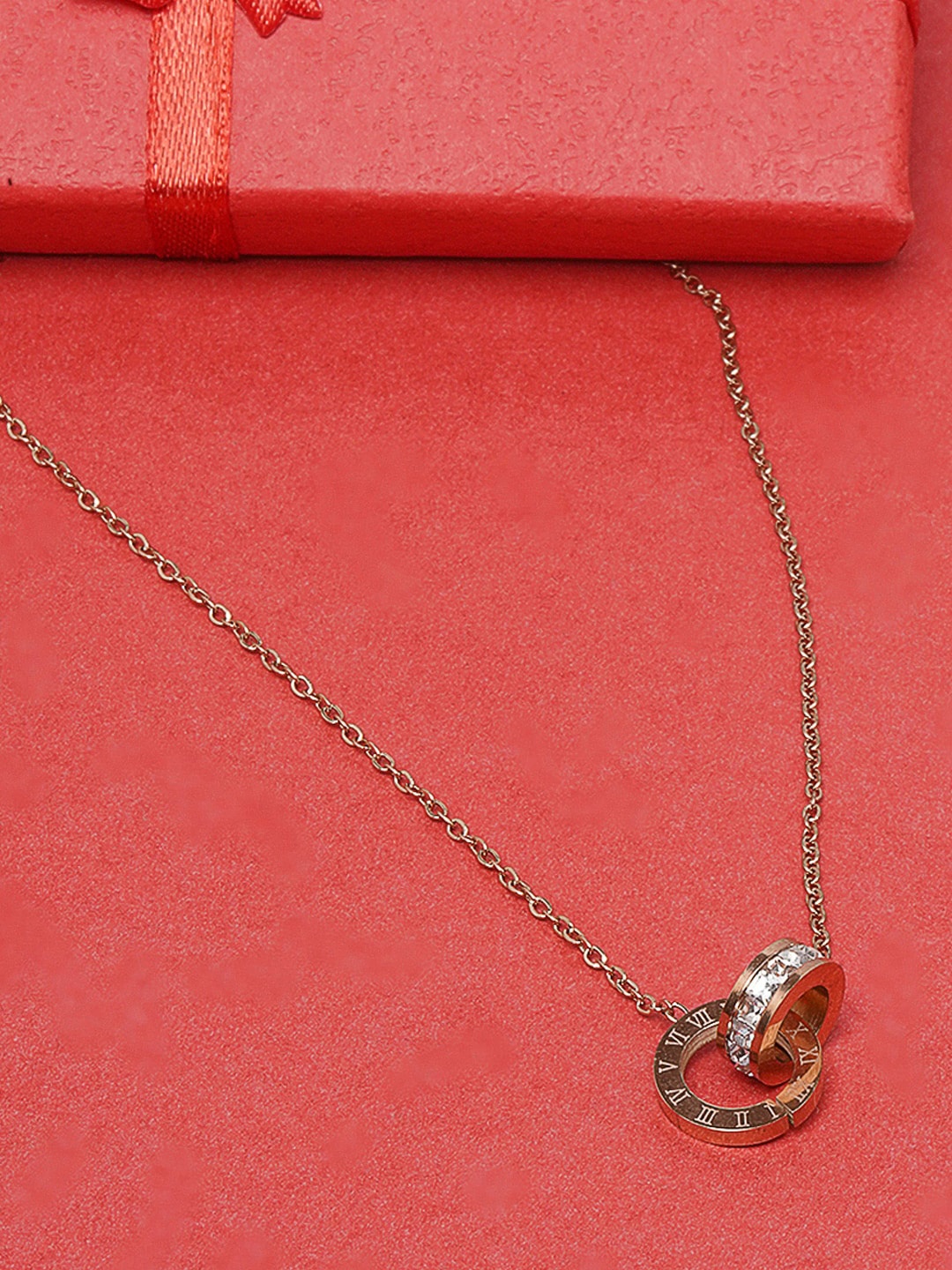 

DIVA WALK Rose Gold & White Brass Rose Gold-Plated Necklace