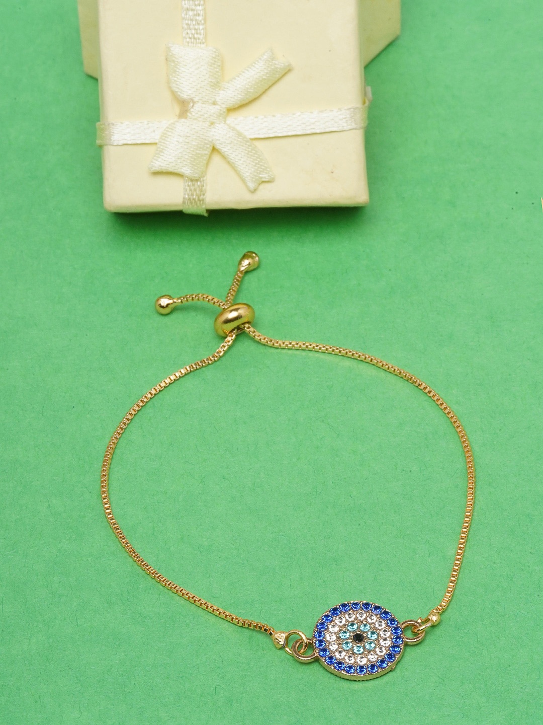 

DressBerry Women Gold-Toned & Blue Brass Gold-Plated Charm Bracelet