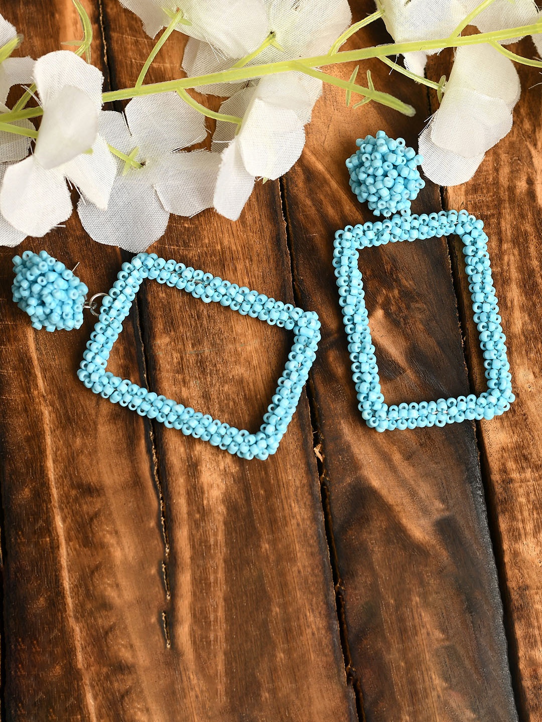 

QTO Turquoise Blue Contemporary Drop Earrings