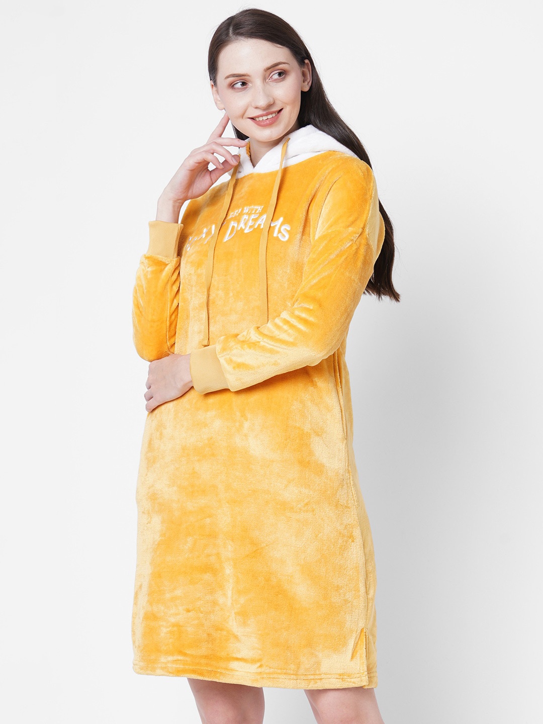 

Sweet Dreams Yellow Printed Nightdress