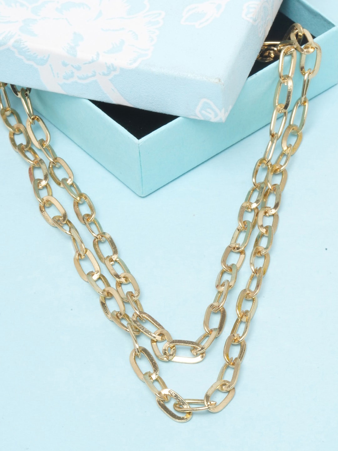 

DressBerry Gold-Toned Brass Gold-Plated Layered Necklace