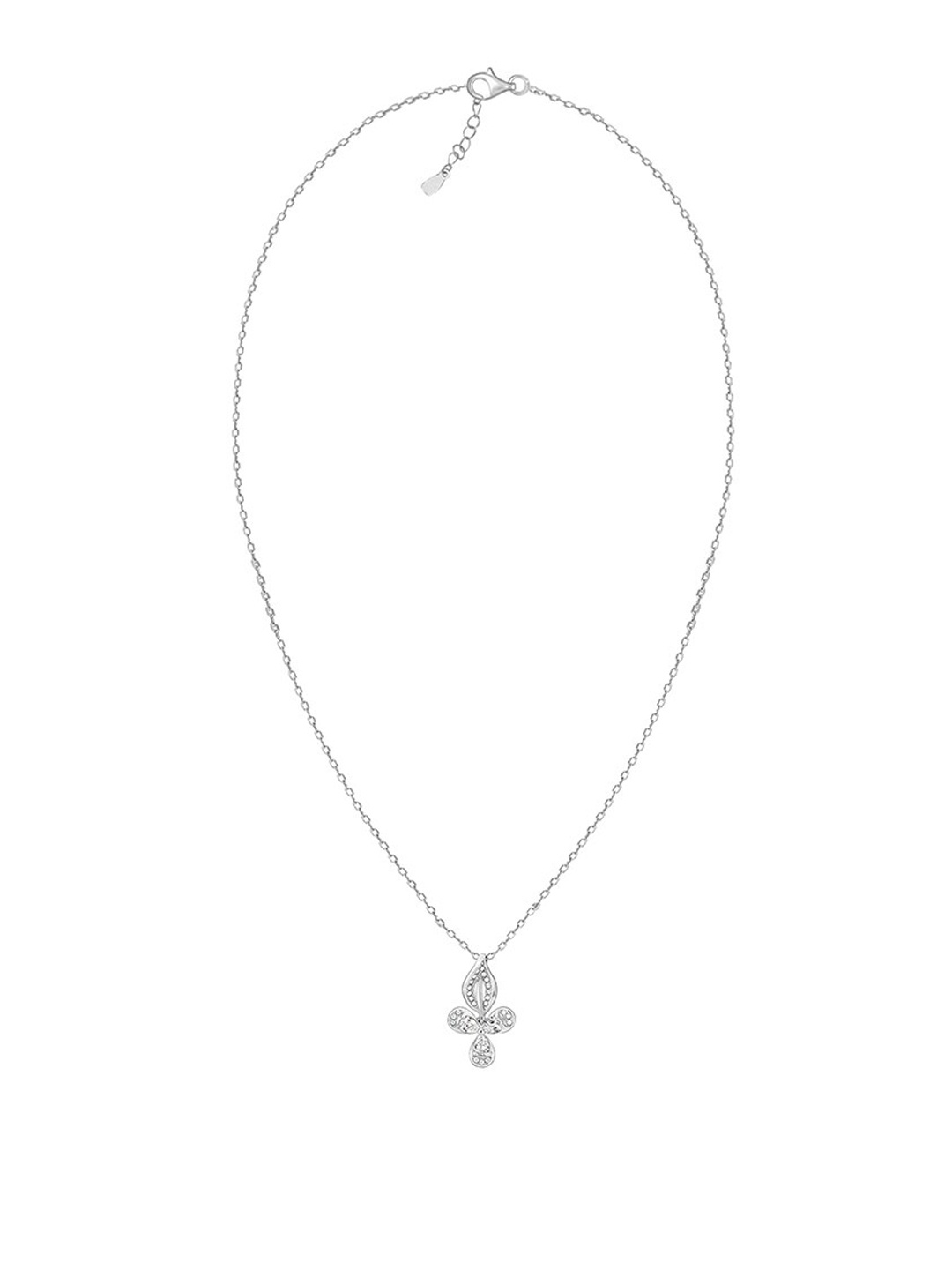 

GIVA 925 Sterling Silver Iris Flower Pendant with Link Chain