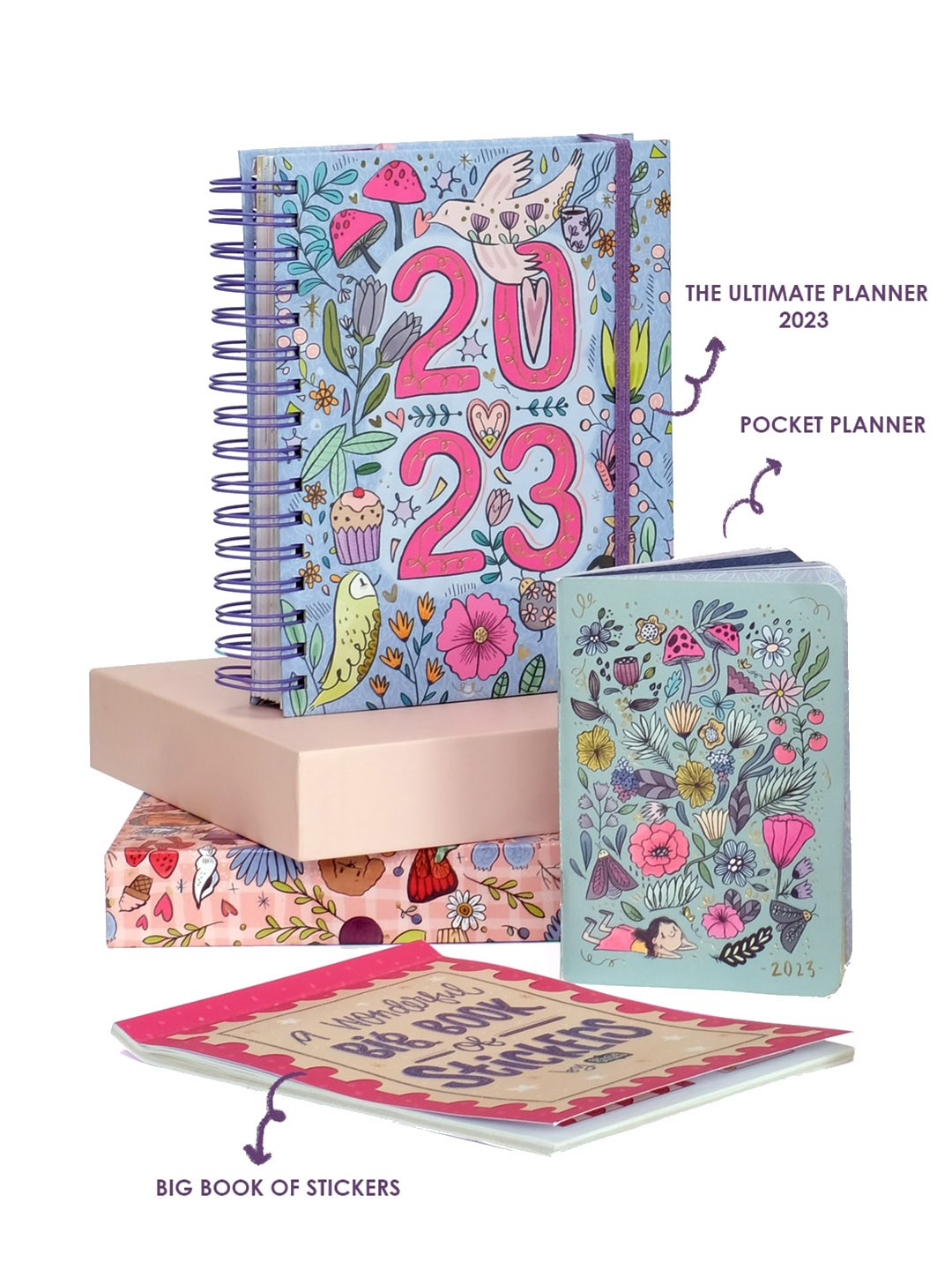 

Alicia Souza Blue & Pink Printed Pocket Planner