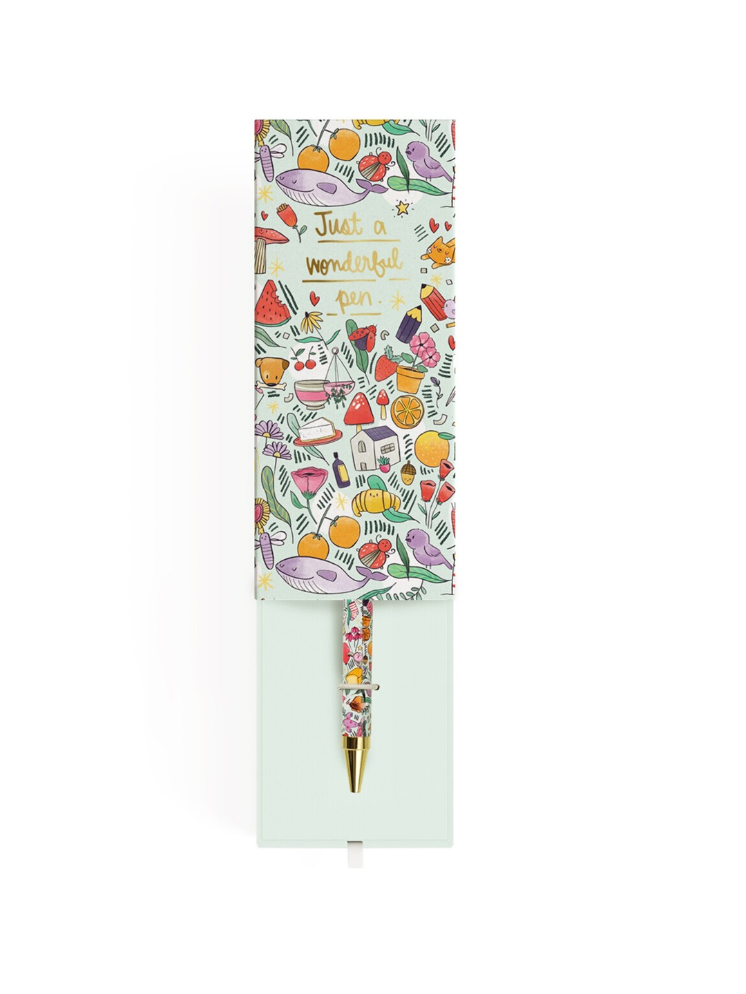 

Alicia Souza Green & Gold Rollerball Pen with Box
