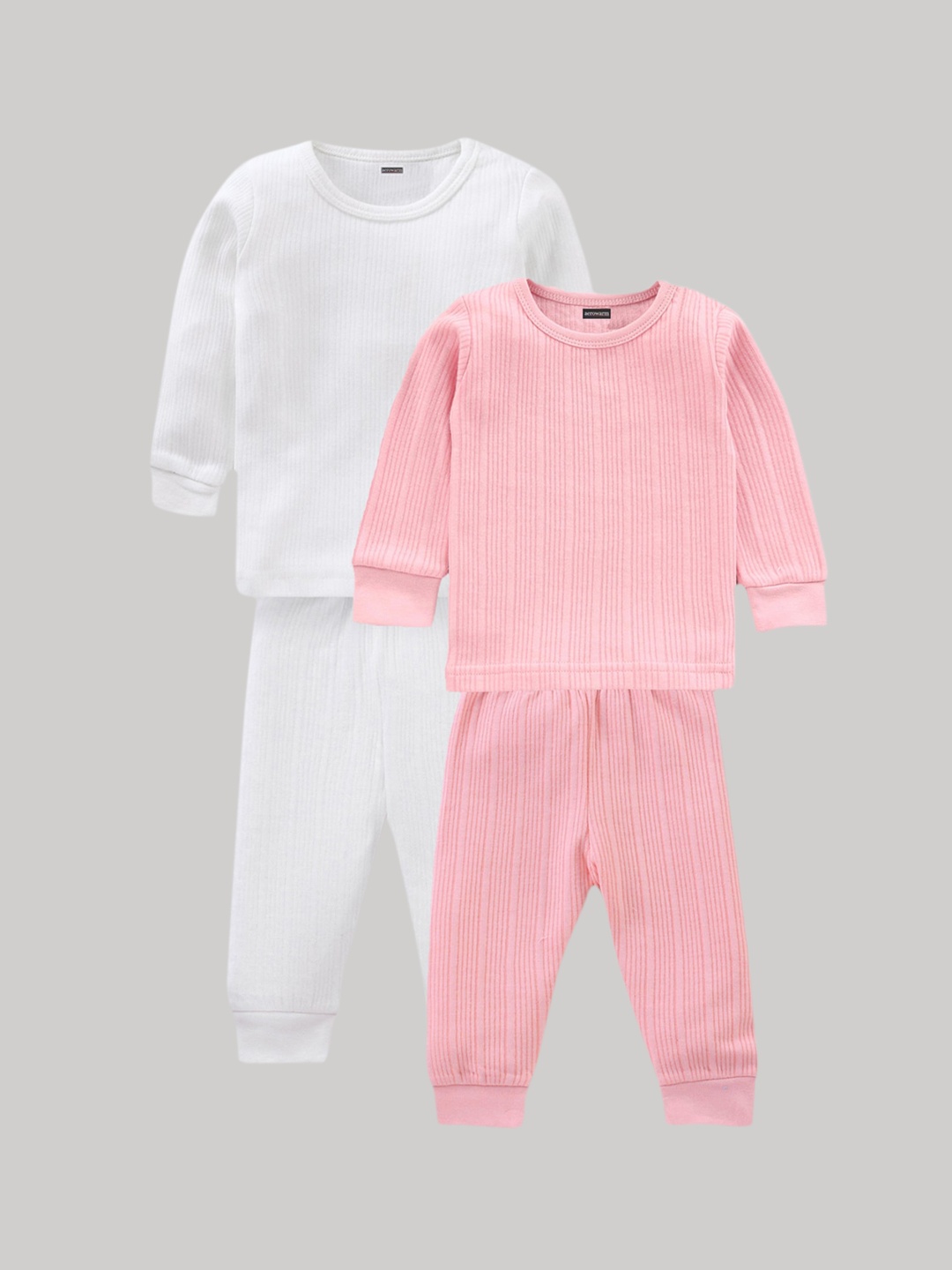 

Aerowarm Kids Pink & White Pack Of 2 Cotton Thermal Set