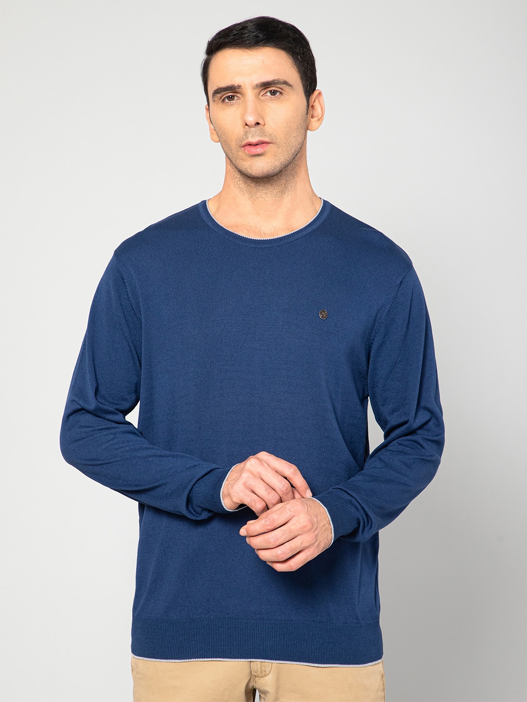 

Cantabil Men Blue Wool Pullover
