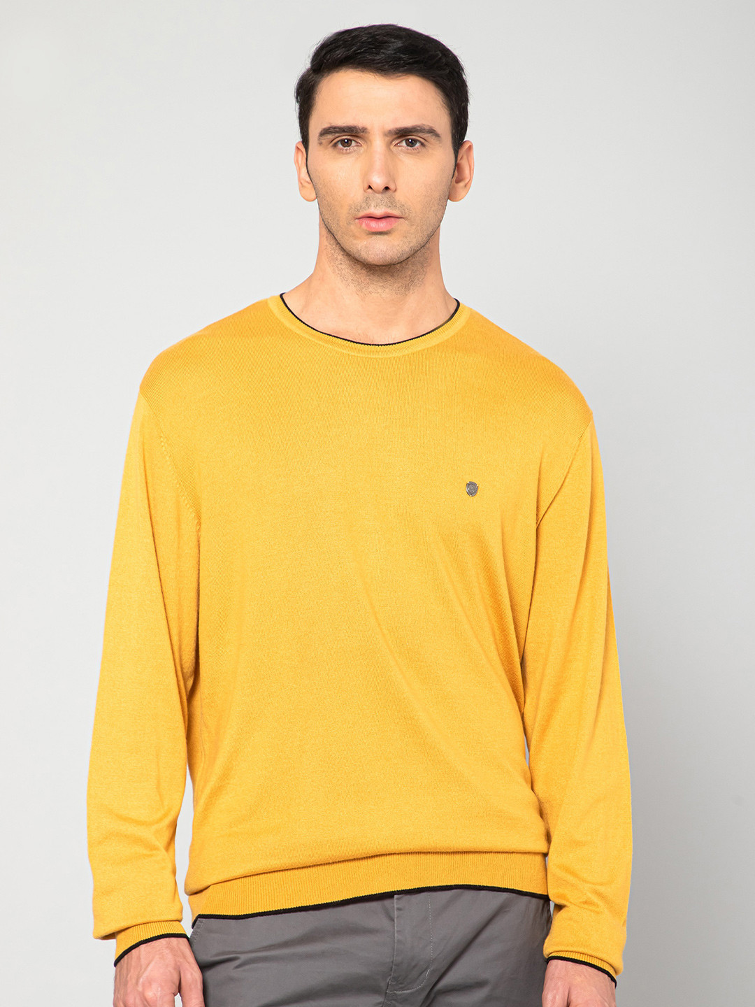 

Cantabil Men Mustard Wool Pullover