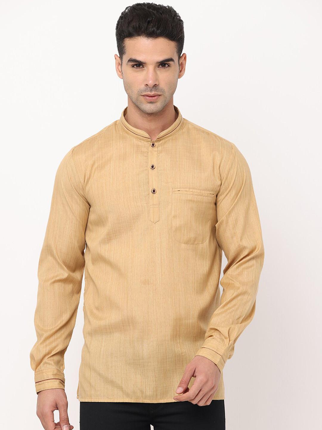 

NIRVAAN Men Khaki Kurta