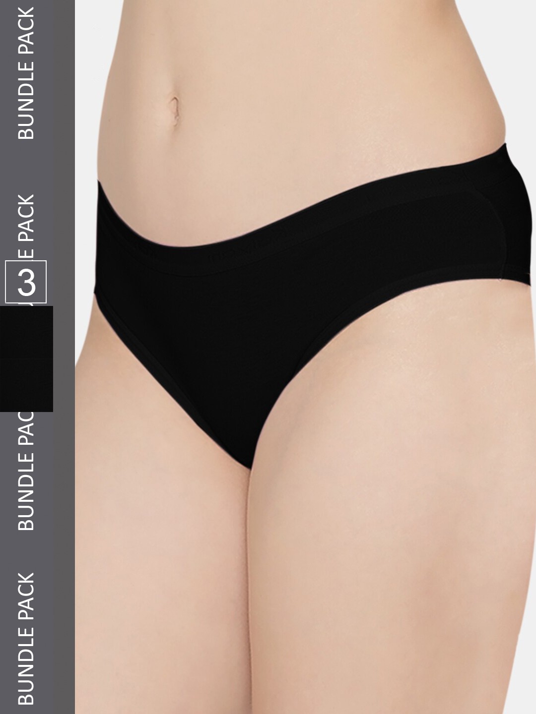 

Kalyani Women Pack Of 3 Black Bikini Briefs
