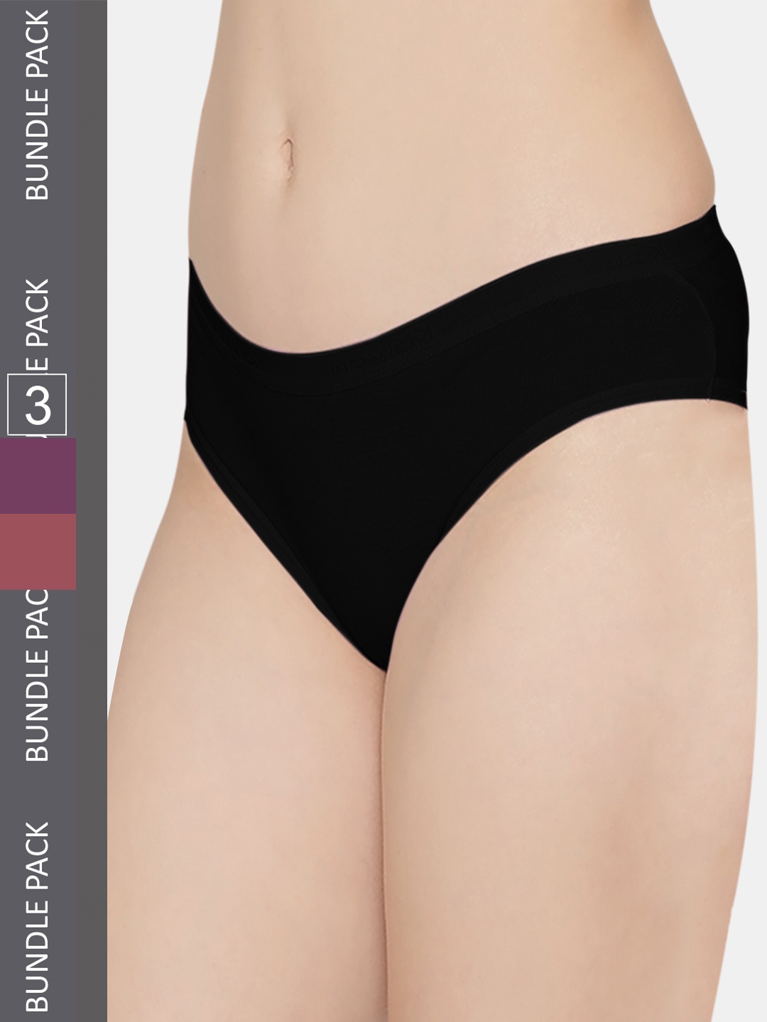 

Kalyani Women Pack Of 3 Bikini Briefs, Black