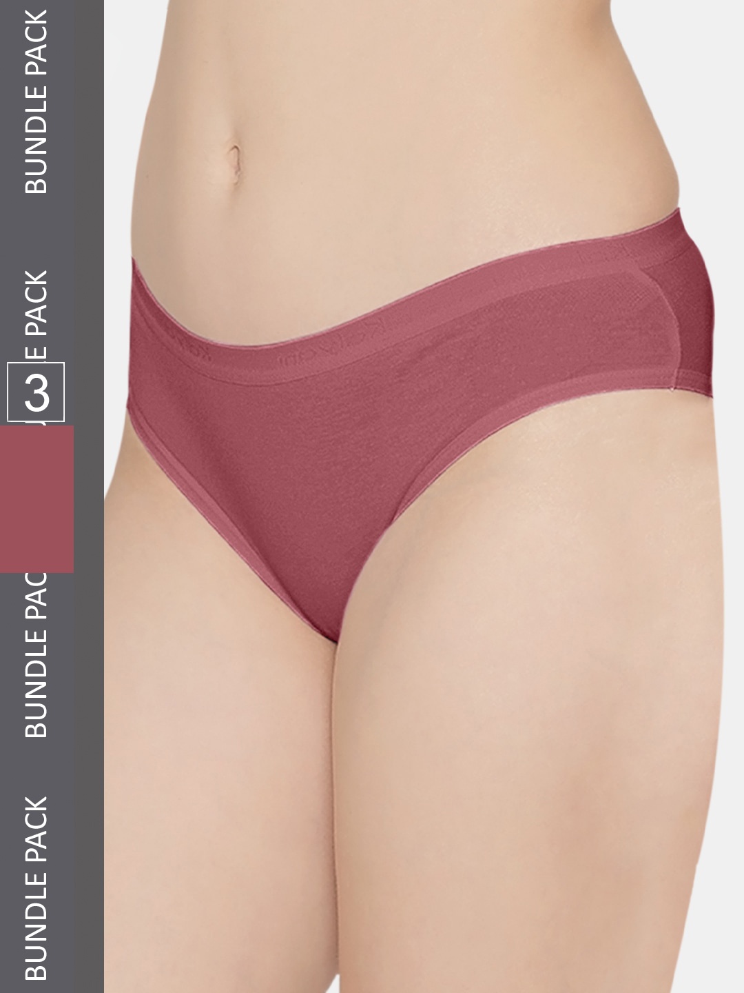 

Kalyani Women Pack of 3 Low-Rise Bikini Briefs, Rust